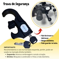 Trava de Segurança Universal Anti-Furto para Manetes de Moto e Scooter - imagem 3