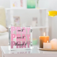 Placa Decorativa de Acrílico Rosa Inspiradora - Presente Perfeito para Mulheres Cristãs - imagem 3