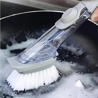 Escova de Limpeza 2 em 1 com Dispensador de Detergente | Cabo Ergonômico e Multiuso para Casa - imagem 3