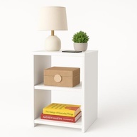 Criado-Mudo Boxfan Multiuso em MDF com Nichos – Mesa de Cabeceira Moderna para Quarto, Sala ou Escritório - imagem 5
