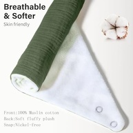 NISXABEBE Babadores de musselina, babadores bandana para bebês 100% algodão para bebês meninos e meninas, babador de cores sólidas para babar a dentição - imagem 4