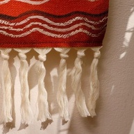 Tapeçaria de Parede Macramê Estética Boho com Design de Nascer do Sol | Decoração de Parede em Algodão Natural - imagem 5