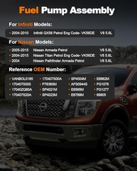 Bomba de Combustível Elétrica para Nissan Armada, Titan e Infiniti QX56 (2004-2015) - Desempenho e Confiabilidade - imagem 3