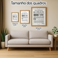 Quadro Decorativo Pai Nosso com Moldura - Arte Religiosa Moderna para Decoração de Parede - imagem 3