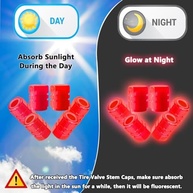 Tampas de Válvula Luminosas para Carro: Brilho Noturno e Proteção Universal (5 Peças) - imagem 5