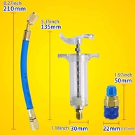 Kit de Injetores de Óleo com Tubo de Enchimento SAE 1/4 - Conexão Rápida e Durável para Manutenção de Ar Condicionado e Sistemas Automotivos - imagem 4