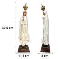 Imagem de Nossa Senhora de Fátima em Resina com Olhos de Vidro - 36cm - imagem 3