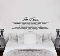 Adesivo Decorativo de Parede Frase Oração Pai Nosso - 47x110cm | Vinil de Alta Qualidade para Decoração Espiritual - imagem 2