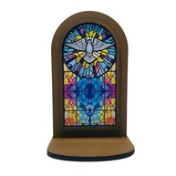 Oratório de Madeira com Imagem de Santo Espírito Santo - Decoração Sagrada Elegante - imagem 4