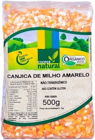 Canjica de Milho Amarelo Orgânica Coopernatural 500g - imagem 1