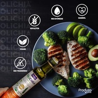 PRODUZA FOODS - Garrafa de Olichia Orgânico - Óleo 50% Oliva e 50% Chia - Consumo In Natura e para Temperar Saladas - Rico em Ômega 3 e 9, Vegano e Sem Glúten, Orgânico - 250 mL… - imagem 4
