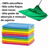 10 Panos de Chão em Microfibra 70x50cm - Super Absorventes e Multiuso - imagem 4