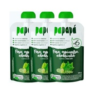 Kit com 3 Pouchs de Papinha Orgânica de Pera, Espinafre e Abobrinha de 100g cada - Papapá - imagem 2
