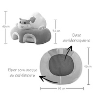 Assento Para Bebê Esquilo - Almofada de Apoio Ergonômica com Suporte à Postura - imagem 4