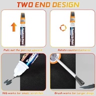 Caneta de tinta de retoque cinza para carros, reparo de arranhões de pintura de carro, caneta de tinta de retoque de carro dois em um, solução rápida e fácil para reparar pequenos arranhões - imagem 5
