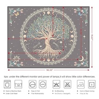 Tapeçaria da Árvore da Vida - Estética Boho com Elementos da Natureza para Decoração de Parede - imagem 3