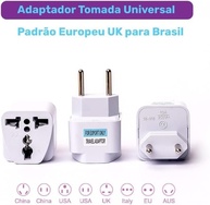 Kit 3 Adaptadores de Tomada Universal: Europa/UK para Brasil 10A 250V Bivolt - Viagens sem Limites! - imagem 4
