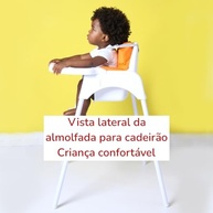 Almofada Confortável para Cadeirão de Bebê - Apoio Essencial para Alimentação (Laranja) - imagem 4