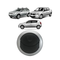 Difusor de Ar Central e Lateral para Logan, Sandero e Duster - Preto com Aro Prata - imagem 2