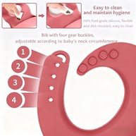 Conjunto de Pratos em Silicone para Crianças - Com Ventosa, Babador e Talheres Macios - Seguro e Divertido - imagem 5