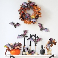 8 Adesivos de Morcegos 3D Realistas para Decoração de Halloween - Impermeáveis, Reutilizáveis e Assustadores - imagem 1
