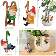 3 Estatuetas de Gnome para Decoração de Jardim e Vaso - Resina Resistente ao Clima - imagem 4