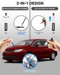 Tinta de Retoque Red Hot (PR6/ZR6) para Chrysler - Caneta 2 em 1 com Microaplicadores para Reparos Precisos - imagem 3