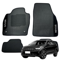 Jogo de Tapetes Automotivos Emborrachados Premium para VW Nivus 2020-2024 | 3 Peças com Bordado Exclusivo - imagem 1