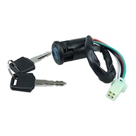Kit Chave de Ignição 4 Pinos para Moto/Quadriciclo Chinês 50cc-250cc | Completo com 2 Chaves - imagem 3