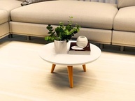 Mesa de Centro Tripe Retro com Design Palito - Estilo Moderno para Salas - imagem 3