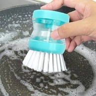 Escova de Limpeza com Dispensador de Detergente Rosa - Multiuso para Cozinha e Superfícies - imagem 3