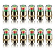Kit 12 Tampas Monitor de Pressão Pneu 3 Cores 2.4 Bar (36PSI) - Alerta Visual Universal para Carros, SUVs - imagem 1