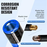 Tampas de Válvula de Fibra de Carbono Azul: Proteção e Estilo para Seus Pneus - imagem 3