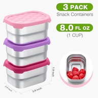 Gencywe Recipientes de lanche de aço inoxidável para crianças - imagem 3