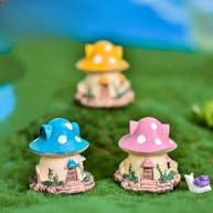Conjunto de Estatuetas de Cogumelo em Miniatura para Terrário - Decoração DIY em Resina - imagem 4