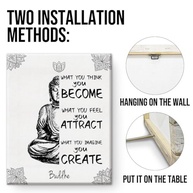 Arte Espiritual Budista em Tela | Pintura 'What You Think You Become' para Sala de Meditação - imagem 4
