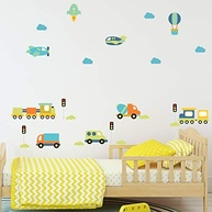 Adesivo de Parede Infantil com Tema de Carrinhos - 34 Peças para Decoração Divertida - imagem 4