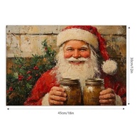 Arte de Parede Vintage Papai Noel - Pôster 30x45cm para Decoração de Casa e Escritório - imagem 3