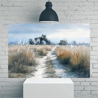 Arte de Parede Vintage Caminho na Grama - Pôster 30,5x45,7cm para Decoração Rústica - imagem 1