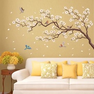 Decalques de Parede Flor de Cerejeira Branca - Adesivos Elegantes para Decoração de Ambientes - imagem 2