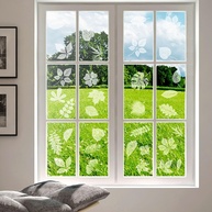26 Adesivos de Janela em Formato de Folha - Proteção Anticolisão para Pássaros com Design Decorativo - imagem 1