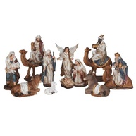 Conjunto de Presépio de Mesa 11 Peças - Sagrada Família com Três Reis Magos | Decoração Cristã Tradicional - imagem 3