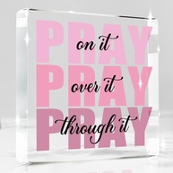 Placa Decorativa de Acrílico Rosa Inspiradora - Presente Perfeito para Mulheres Cristãs - imagem 1