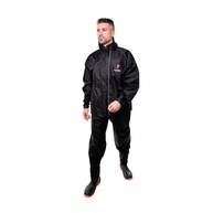 Capa De Chuva Nylon Conjunto Roupa Impermeável Pioneira Motoqueiro Motoboy Motociclista Preto Masculino Com Bolso Interno - imagem 1