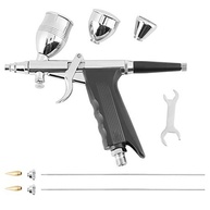 Aerógrafo Profissional com Pistola de Pulverização por Gravidade - 0,3mm, 0,5mm, 0,8mm - Kit Completo com Copos e Bicos para Modelismo, Artes e Customização - imagem 2