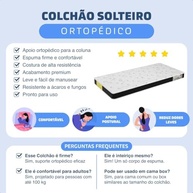 Colchão de Solteiro Plumatex D20 1,88x78x12 cm com Proteção Antialérgica - imagem 5