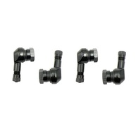 4 peças de hastes de válvula de pneu de motocicleta pretas de 90 graus com diâmetro de instalação de 10-11,3 mm Roda de aro sem câmara de ar compatível com Harley Davidson BMW Honda Kawasaki Suzuk - imagem 2