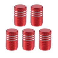 5 Tampas de Válvula de Pneu Alumínio Vermelho - Proteção Premium para Carro, Caminhão e Bicicleta - imagem 1