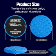 Almofadas de Polimento de Alta Densidade 3 Peças - 16,5 cm - Azul - Para Polimento e Acabamento Profissional - imagem 3