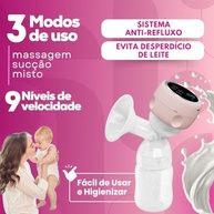 Bomba de Tirar Leite Mãos Livres Portátil | 9 Níveis de Sucção Confortável e Silenciosa - imagem 4